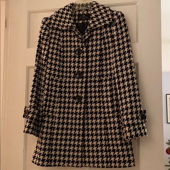 Gallery Jackets & Blazers - Collection by Gallery Wool Houndstooth Coat